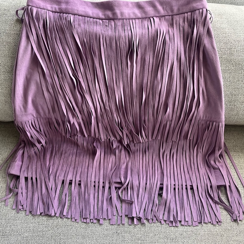 Idyll wind cowgirl lavender fringe skirt size M